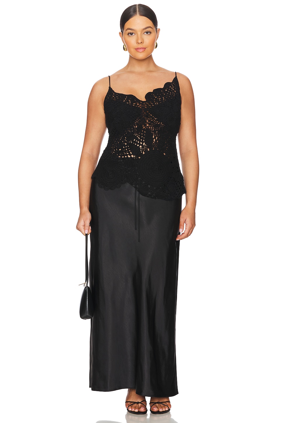 L'Academie by Marianna Sylvie Crochet Top in Black | REVOLVE