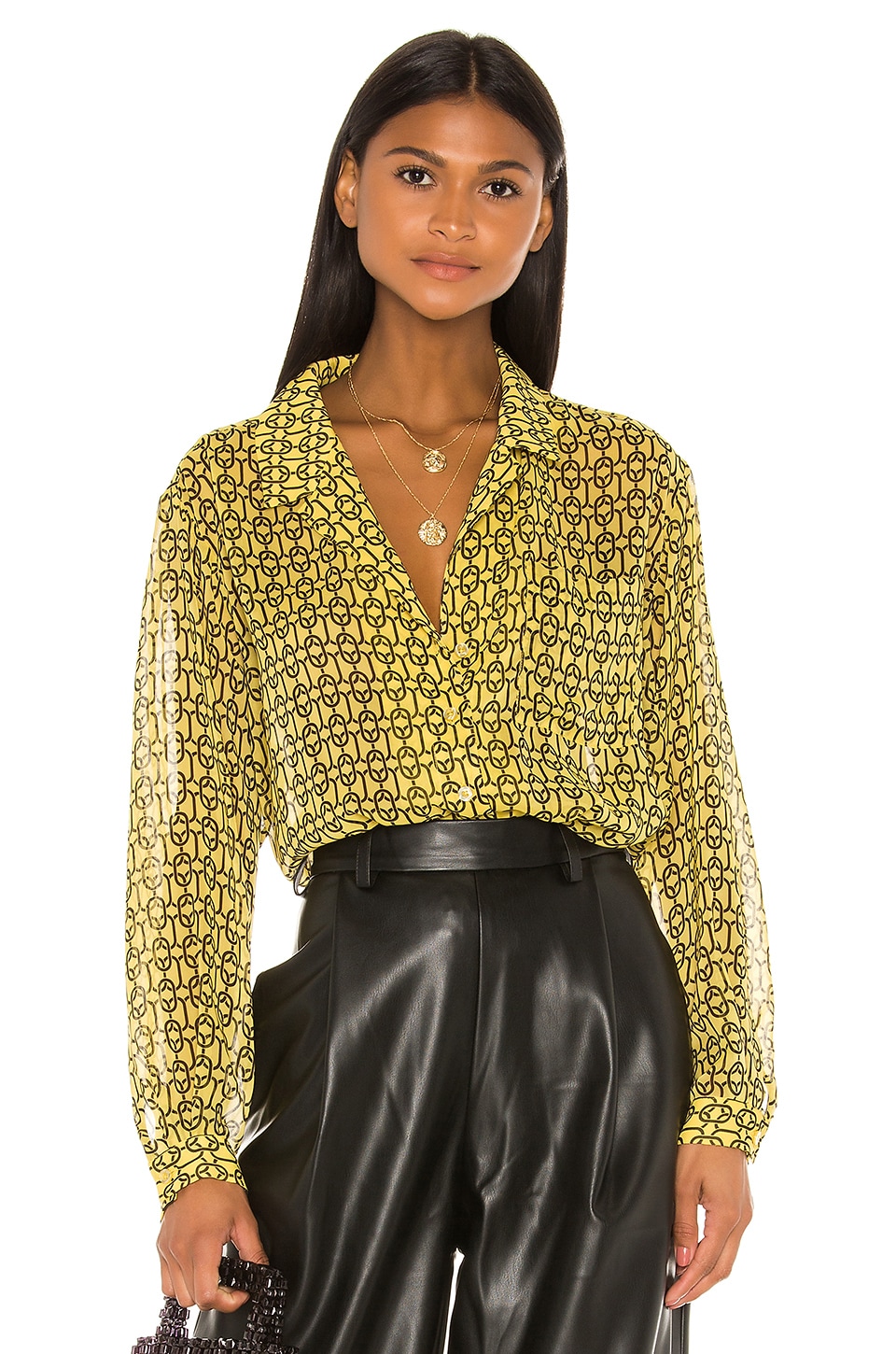 L'Academie The Lilou Top in Gold Chain | REVOLVE