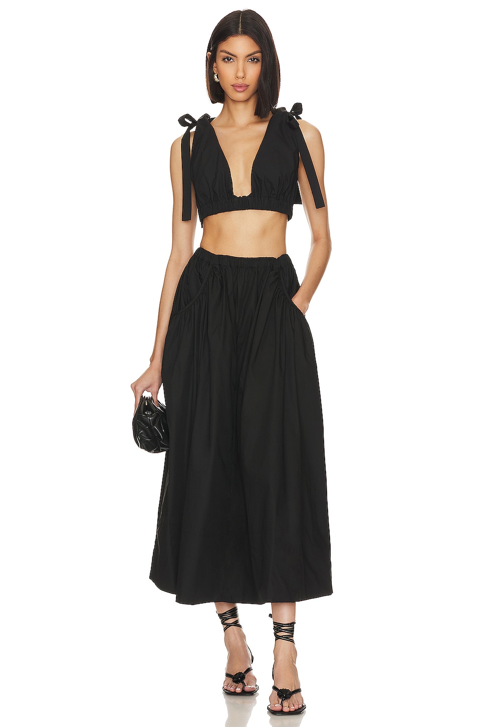 L'Academie Arman Poplin Crop Top thumbnail