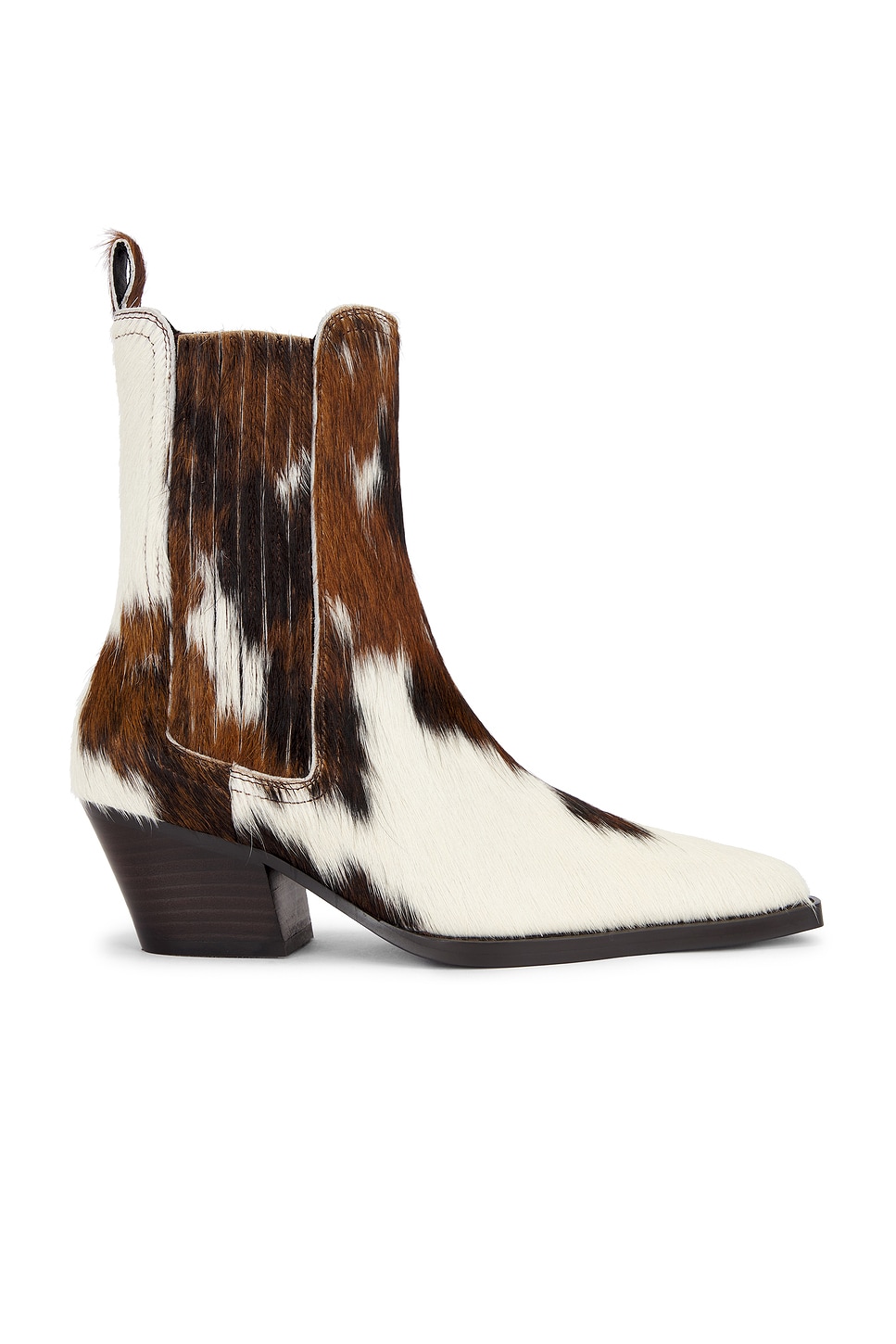 Lola Cruz Pony Hair Ankle Bootie