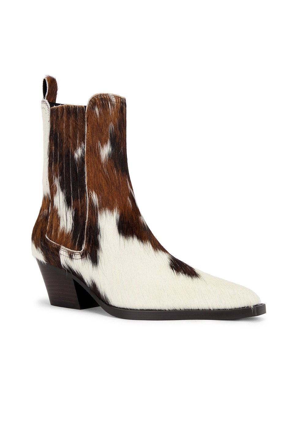 Lola Cruz Pony Hair Ankle Bootie