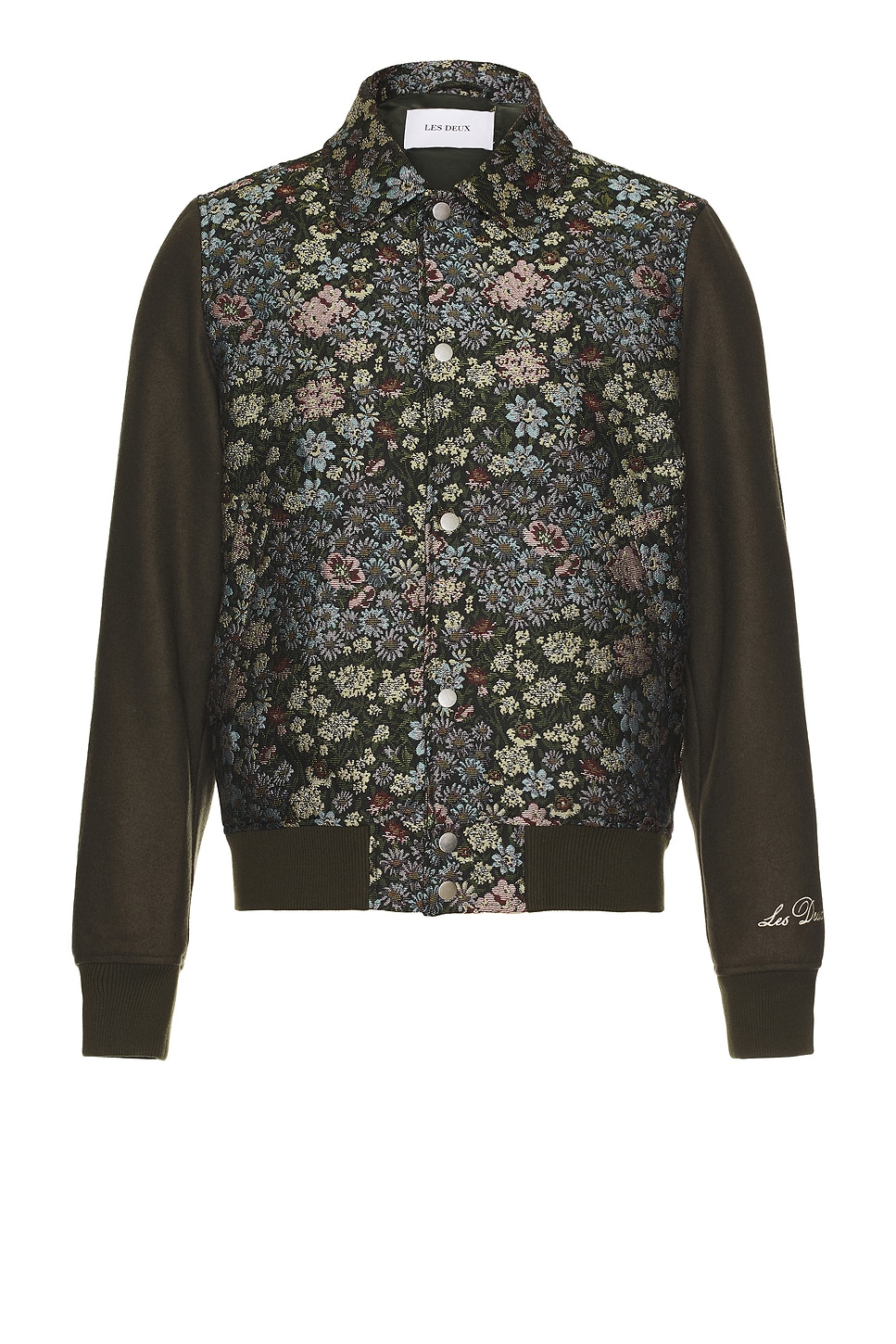 Les Deux Noah Varsity Jacket in Rosin & Chive Green | REVOLVE