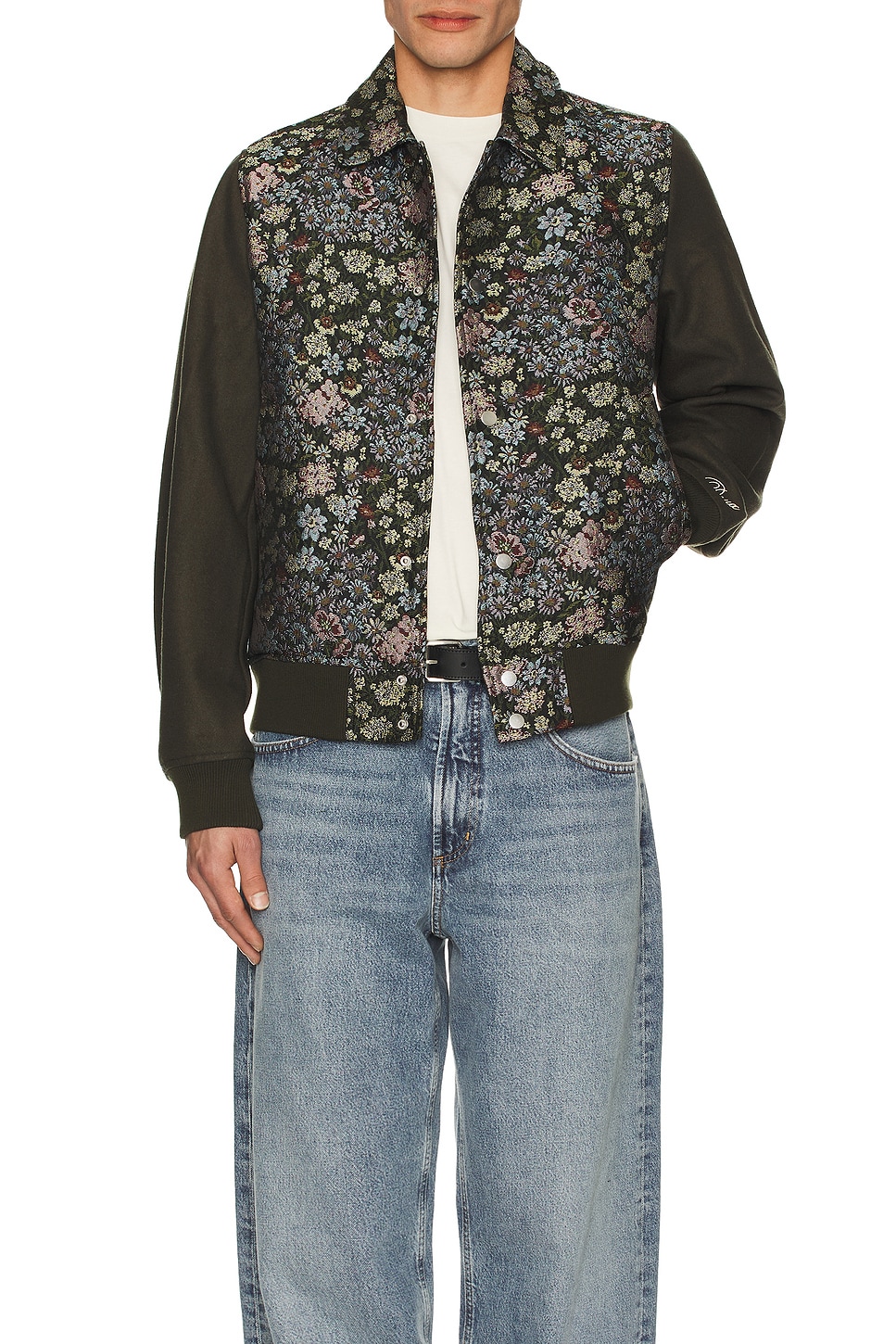 Les Deux Noah Varsity Jacket in Rosin & Chive Green | REVOLVE