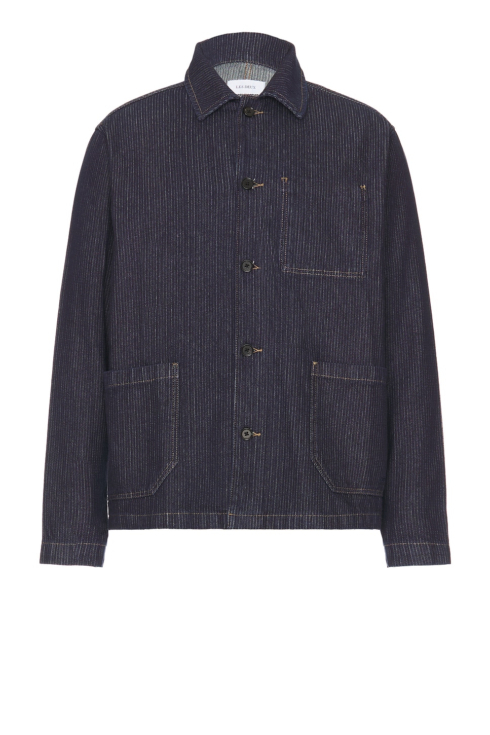 Hugh Denim Stripe Overshirt 2.0 - Thumbnail 1