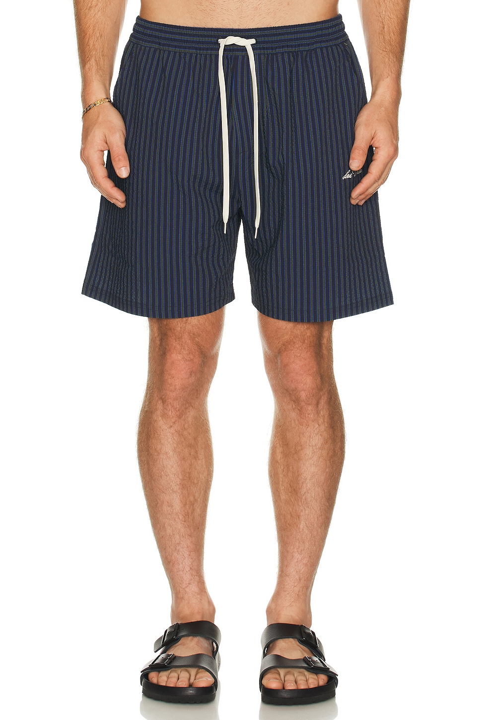 Stan Stripe Seersucker Swim Shorts - Thumbnail 5