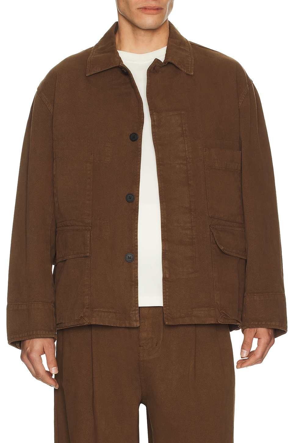 Le17Septembre Denim Field Jacket in Brown | REVOLVE