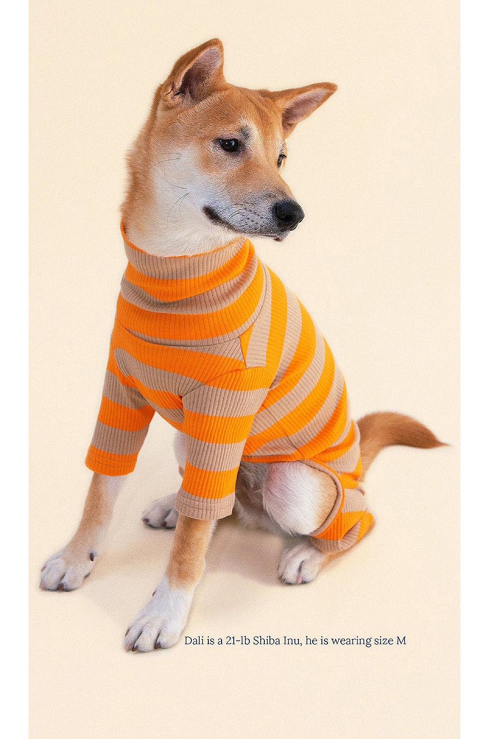 Little Beast Peanut Butter Pet Onesie Under 25lbs in Orange & Camel