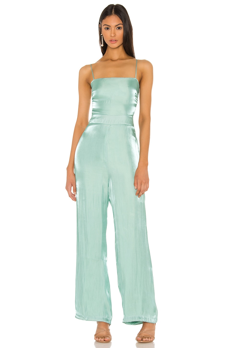 revolve green jumpsuit