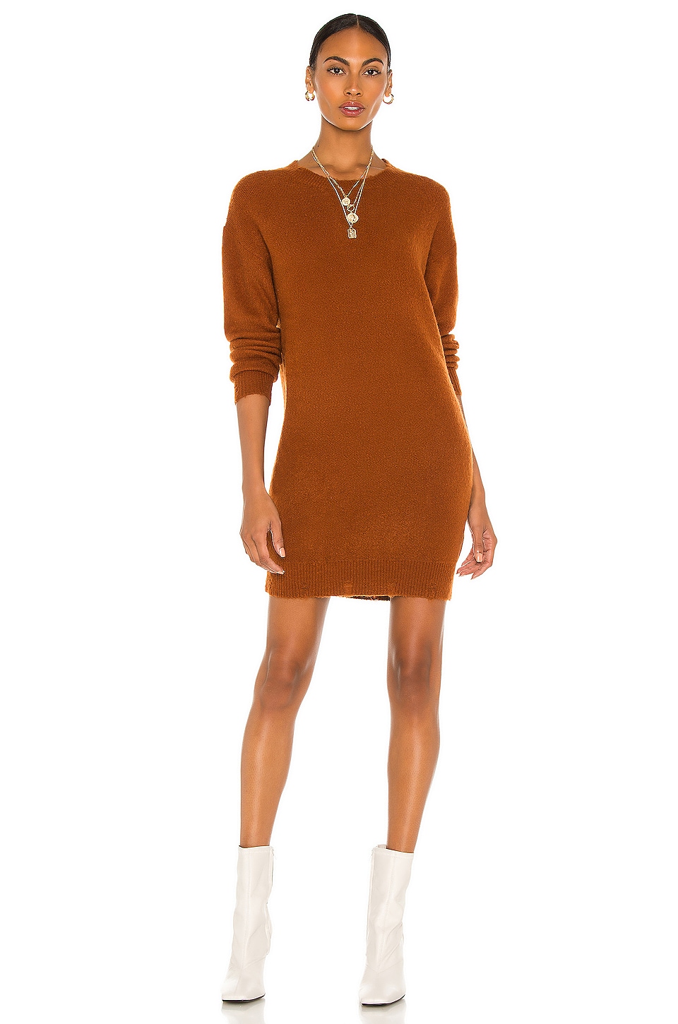 rust sweater dress