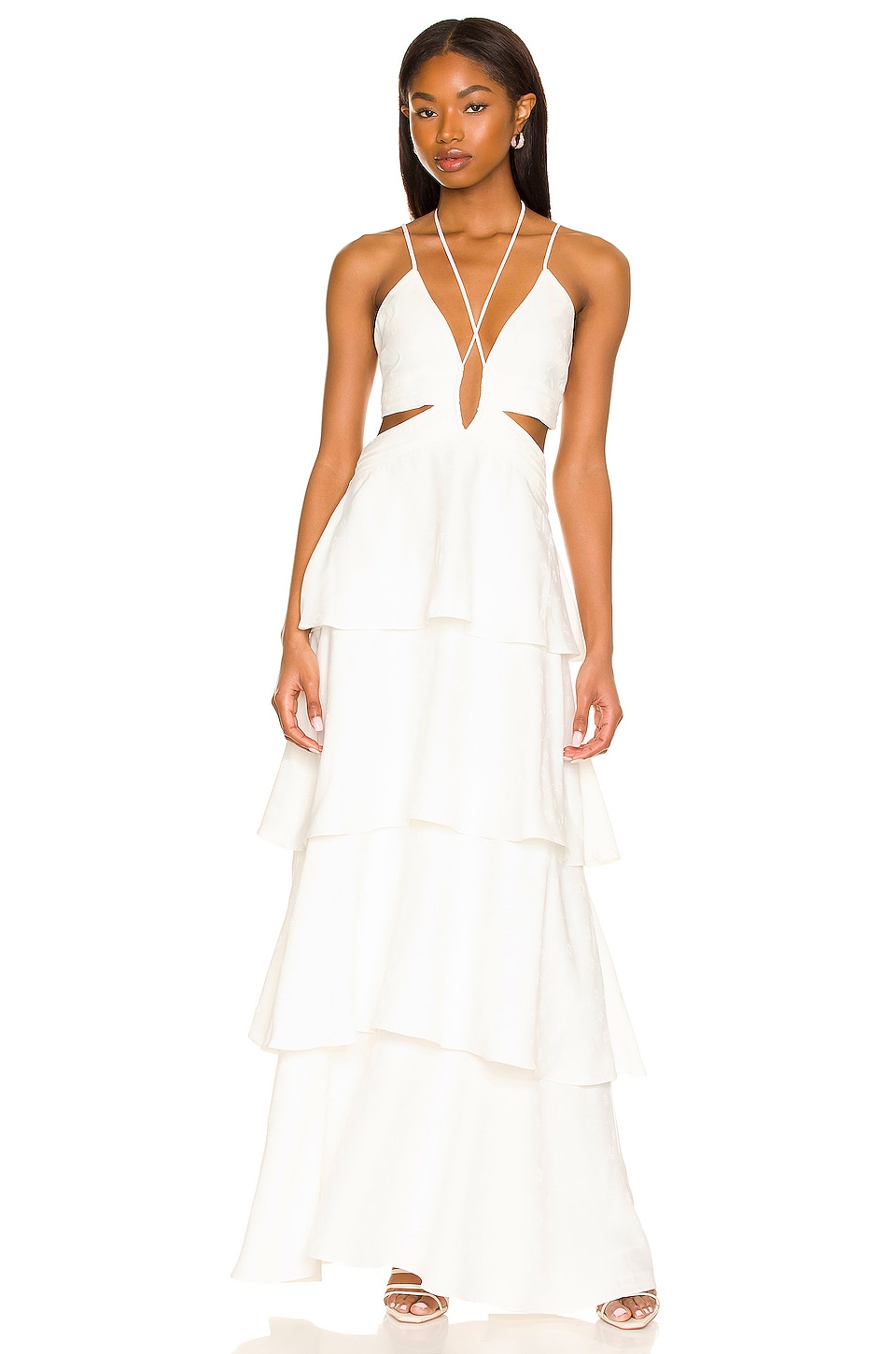 Line & Dot Sonia Maxi Dress in White