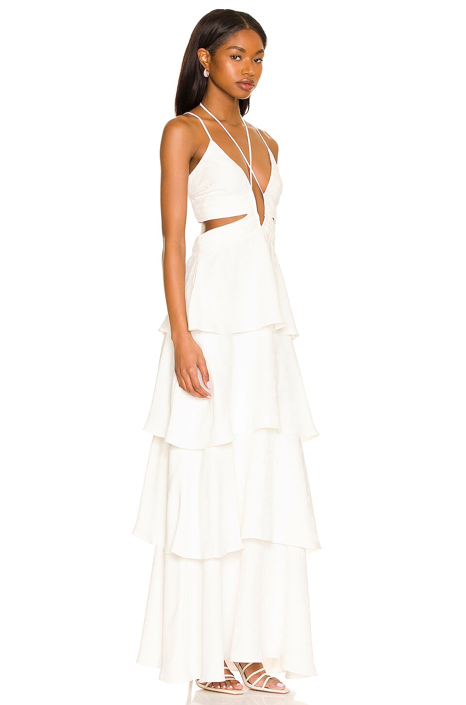 Line & Dot Sonia Maxi Dress in White