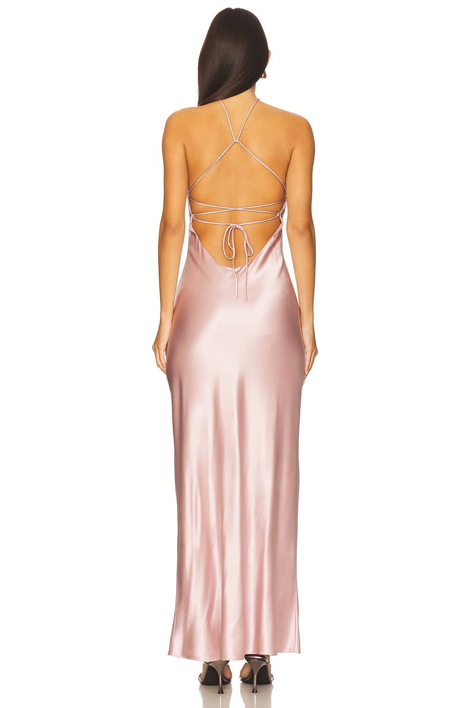 Line & Dot Alisa Satin Maxi Dress in Ballet Pink | REVOLVE Line & Dot Alisa Satin Maxi Dress in Ballet Pink | REVOLVE