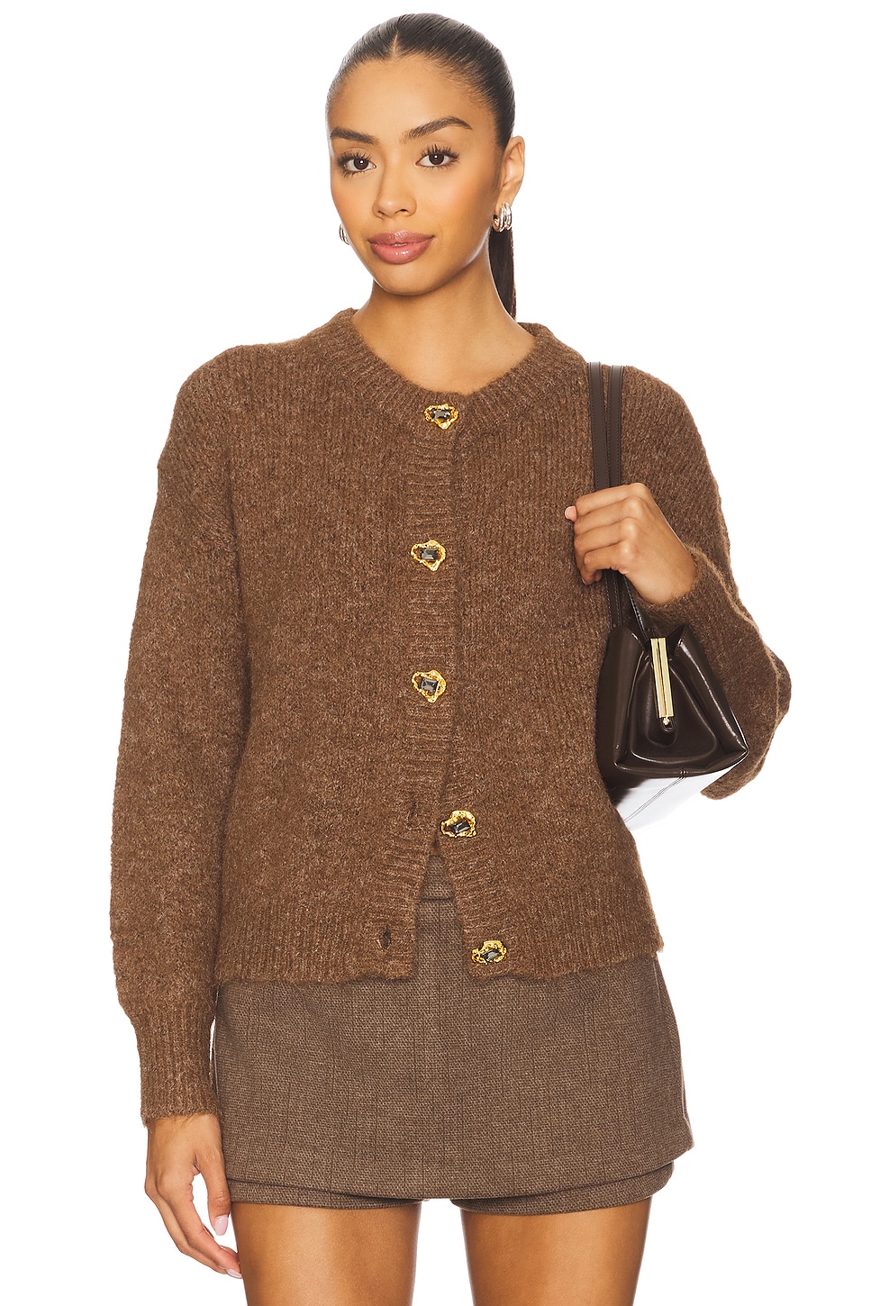 moose's ニットカーディガンRich cardigan brown moose´s ニットカーディガンRich cardigan brown