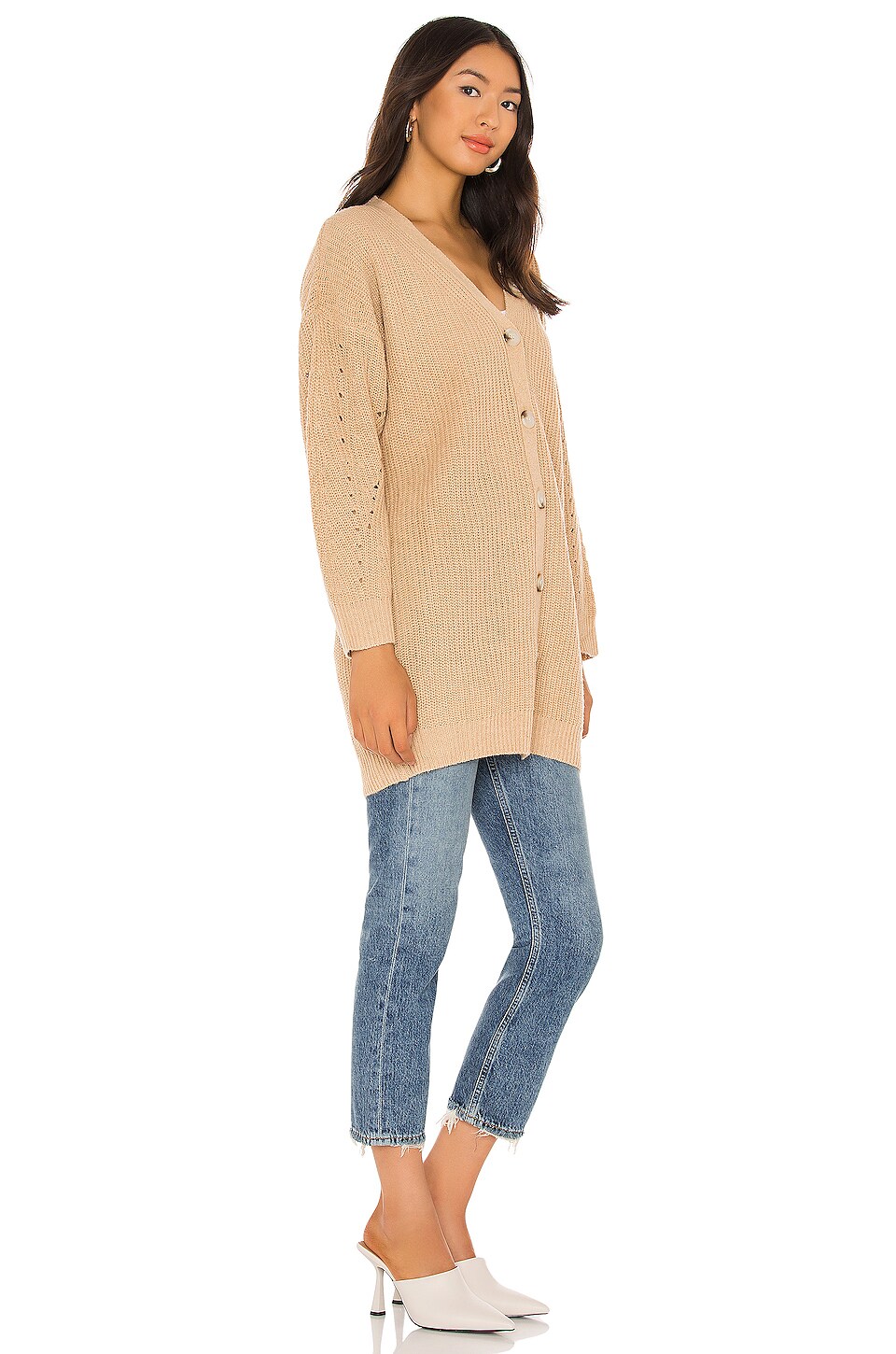 Line & Dot Elise Cardigan in Taupe