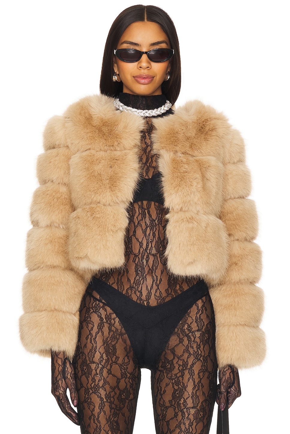 Liana Faux Fur Jacket - Thumbnail 1