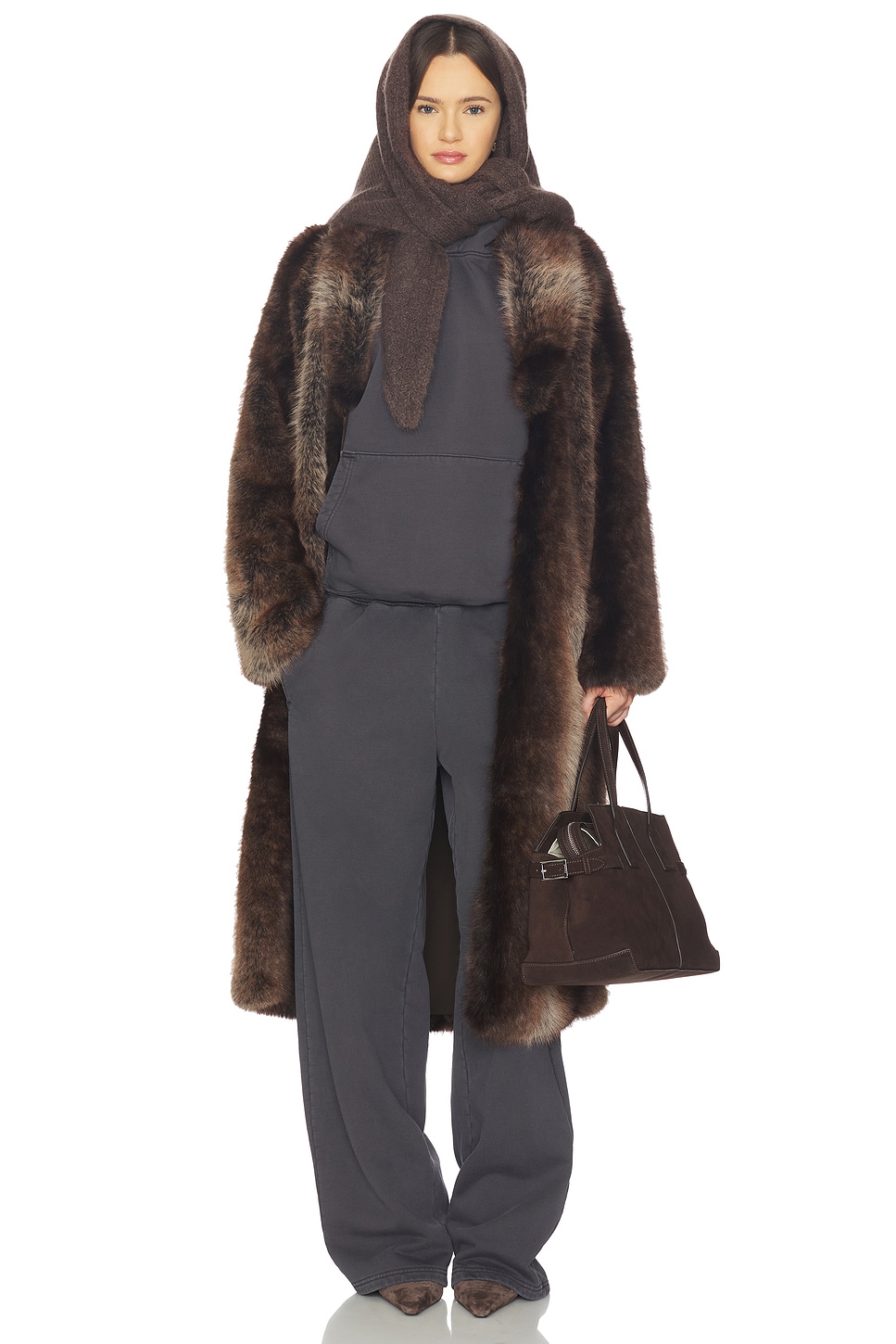 Cairo Faux Fur Coat - thumbnail 2