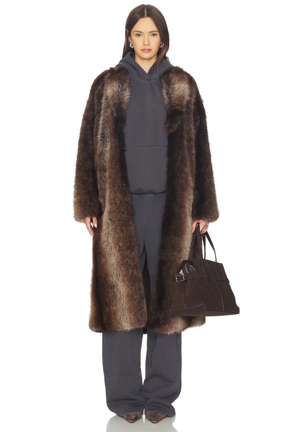 Cairo Faux Fur Coat - thumbnail 3