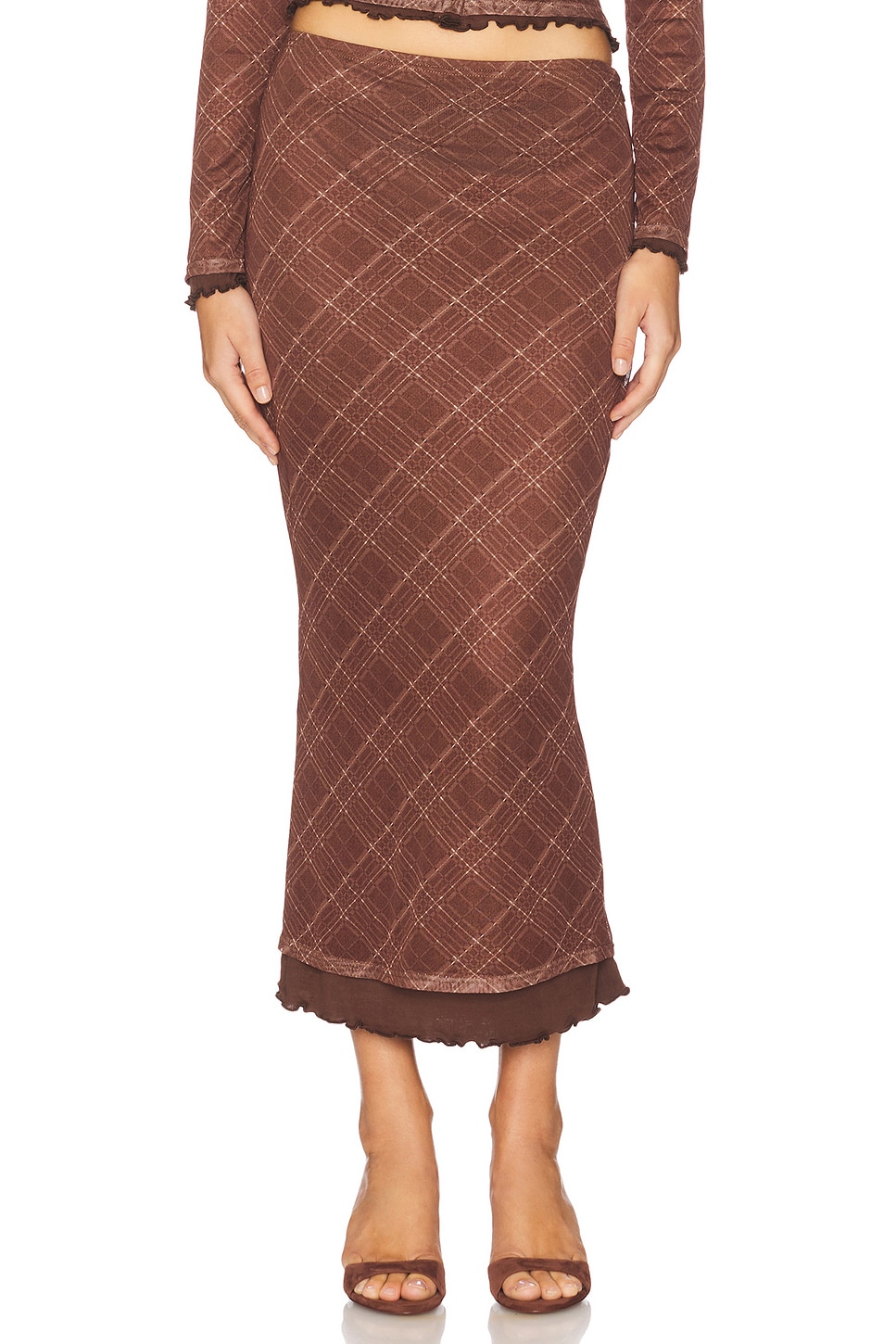 Richard Plaid Midi Skirt