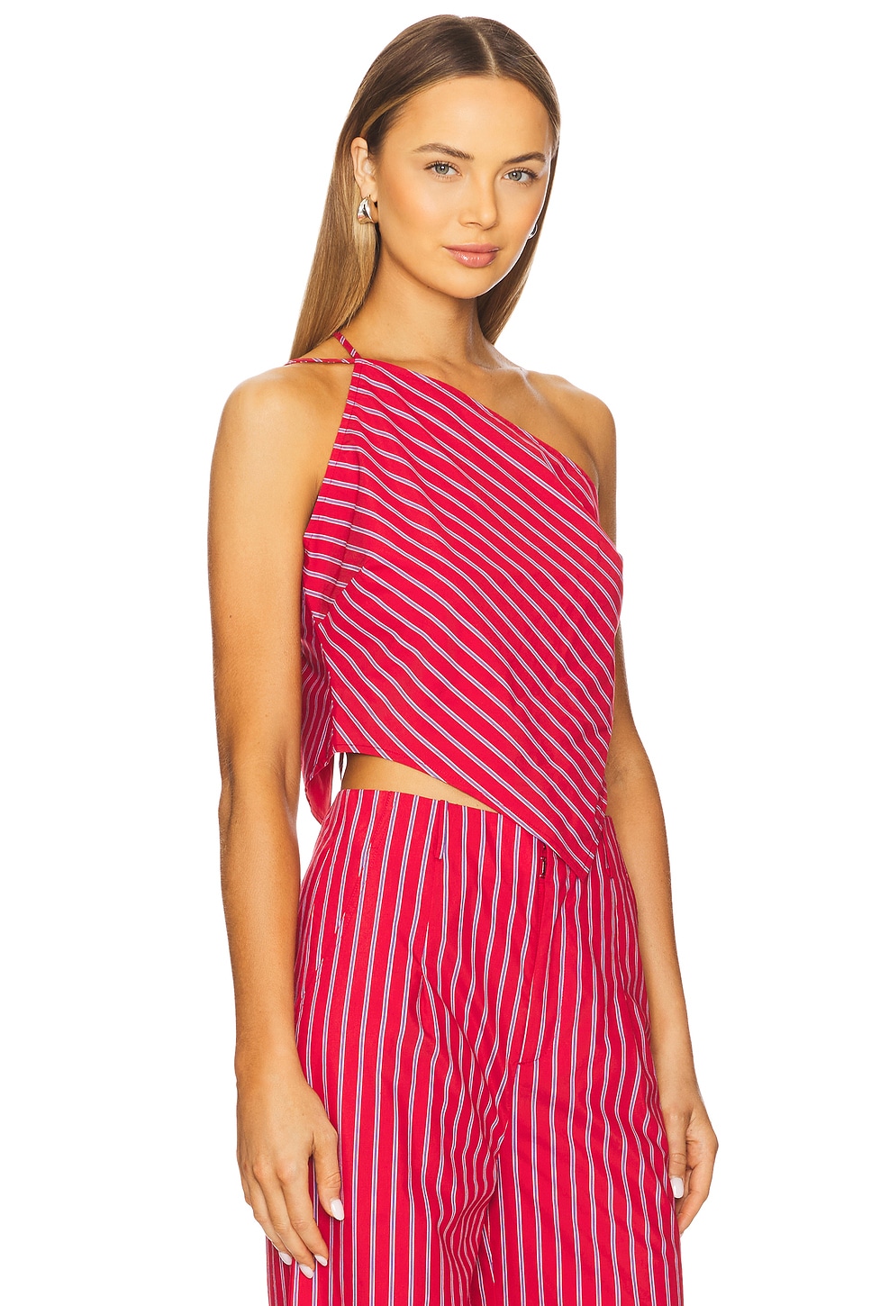 Line & Dot Claudine Asymmetrical Top