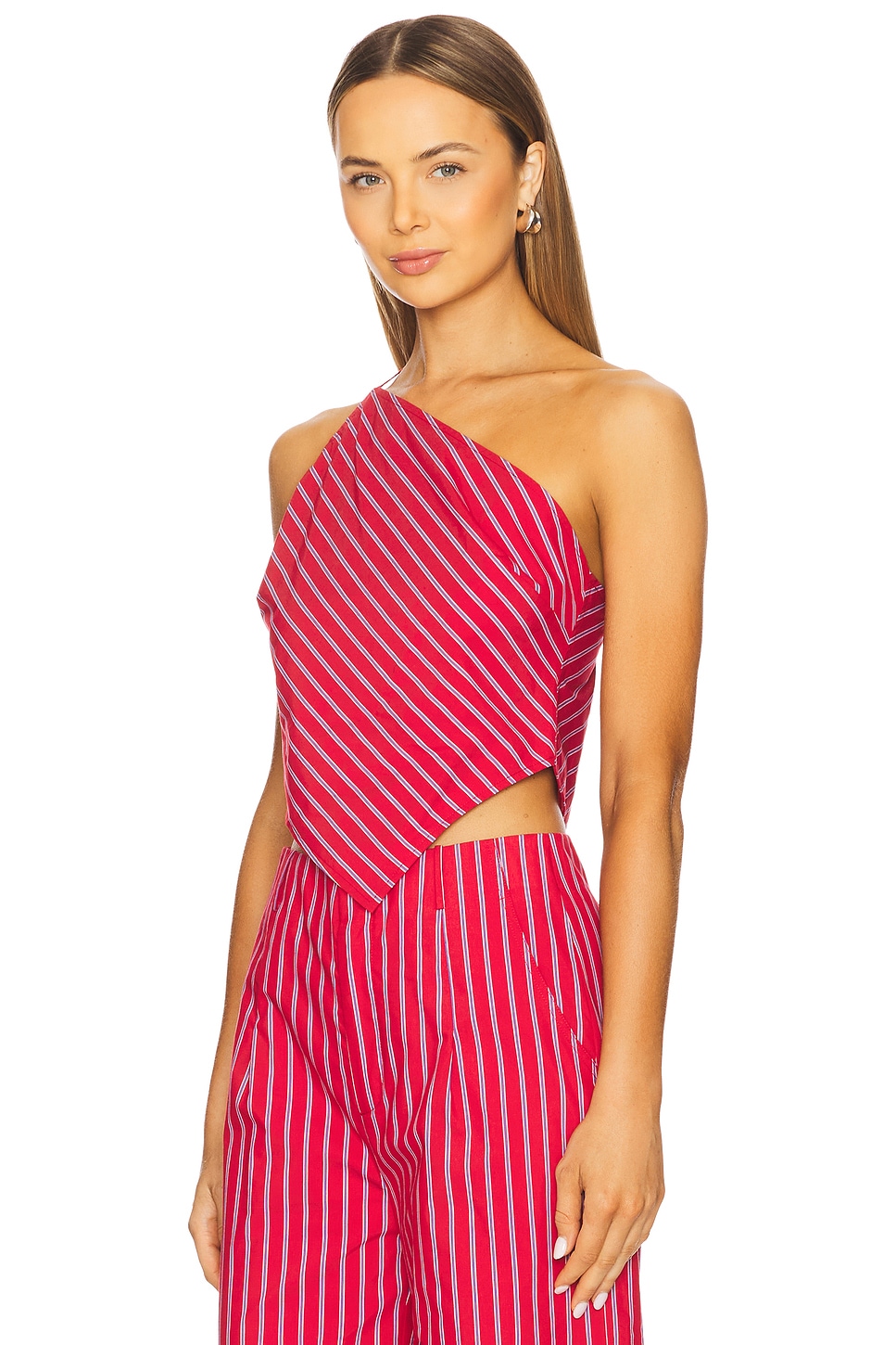 Line & Dot Claudine Asymmetrical Top