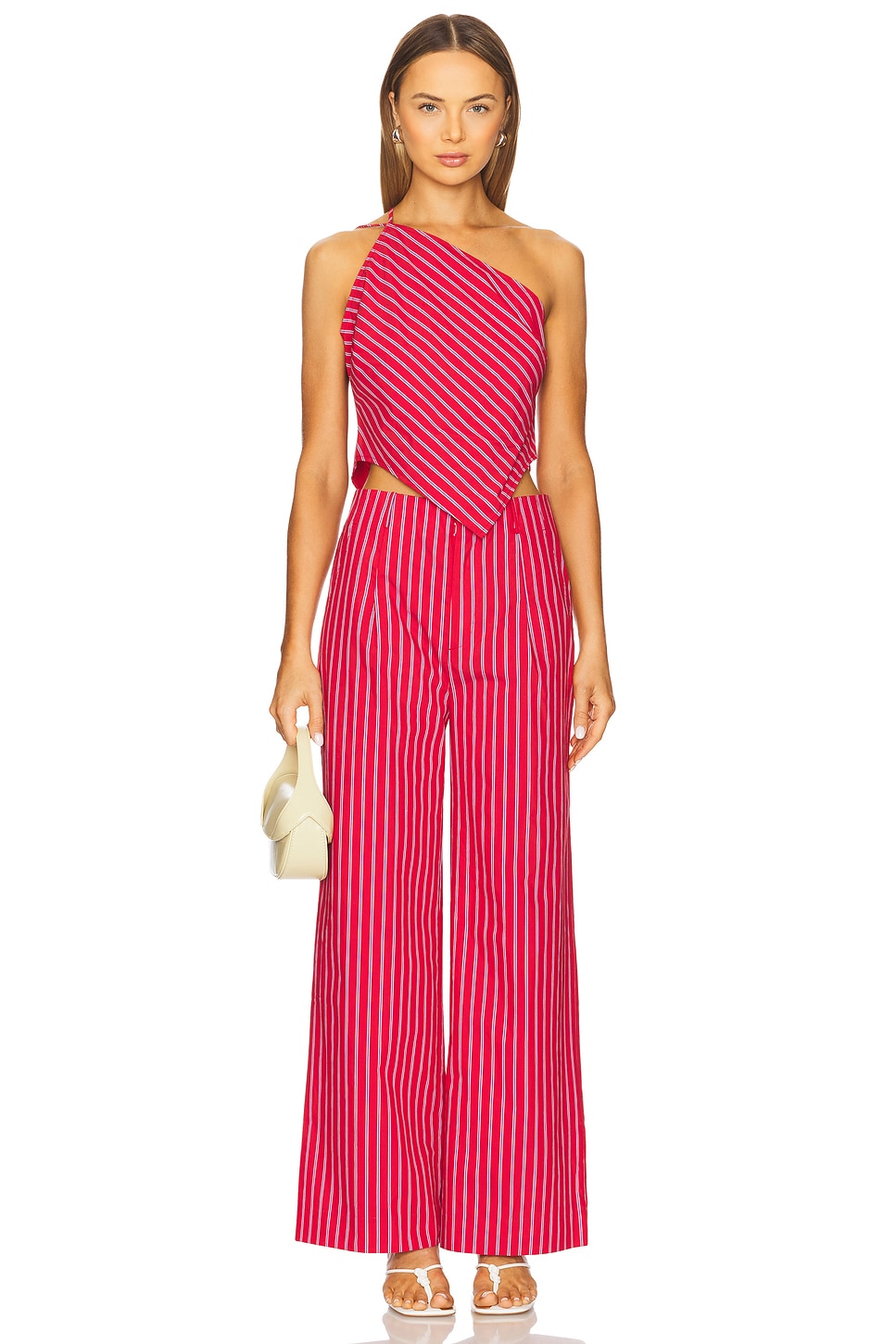 Line & Dot Claudine Asymmetrical Top