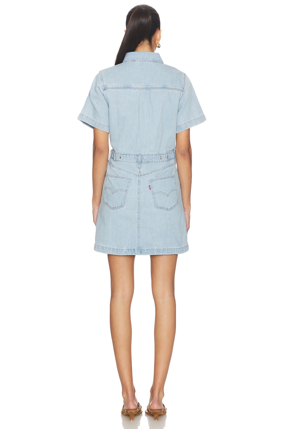 LEVI'S Short Sleeve Logan Western Dress in Blasted Stone | REVOLVE
