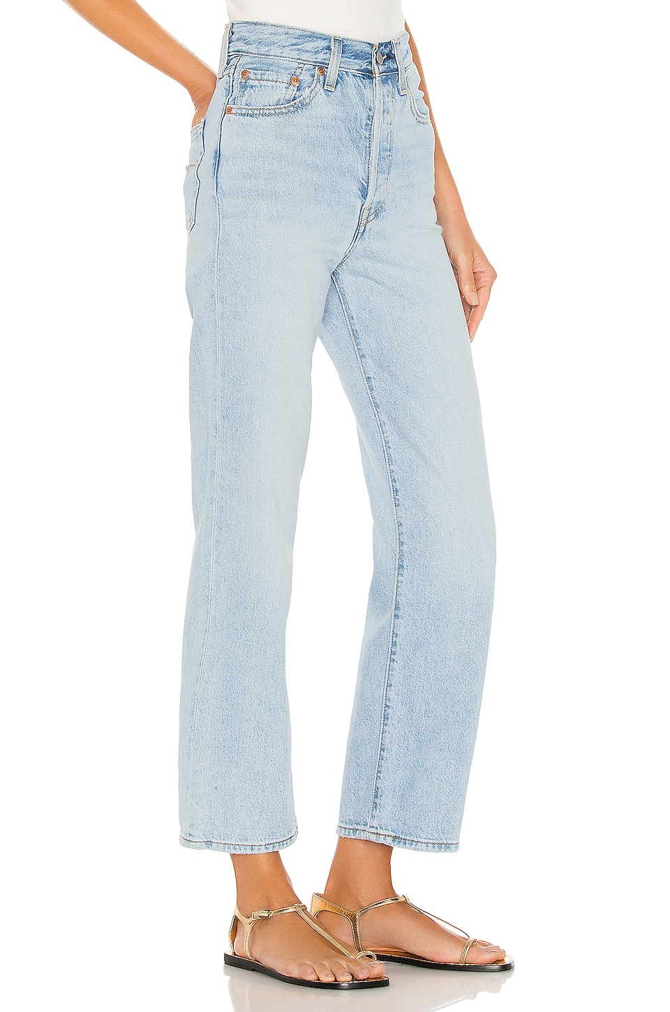 LEVI'S Ribcage Straight Ankle in Middle Road