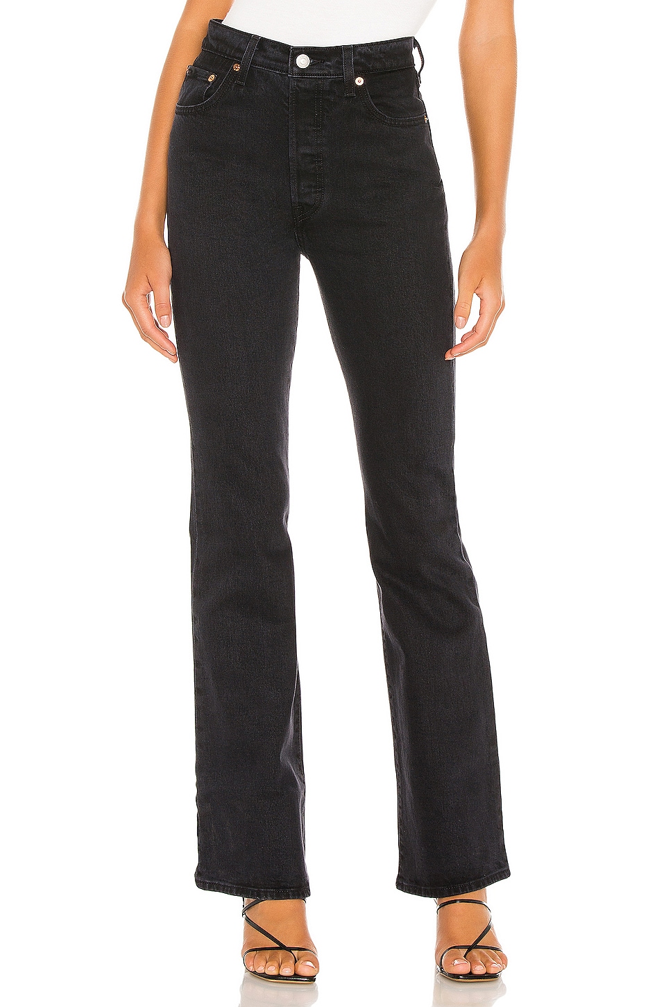 levi's ribcage bootcut jeans black