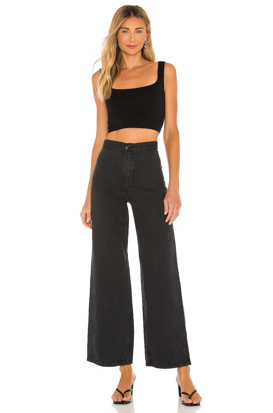 LEVI'S Ribcage Wide Leg in Eclipse Mineral Black Hemp | REVOLVE