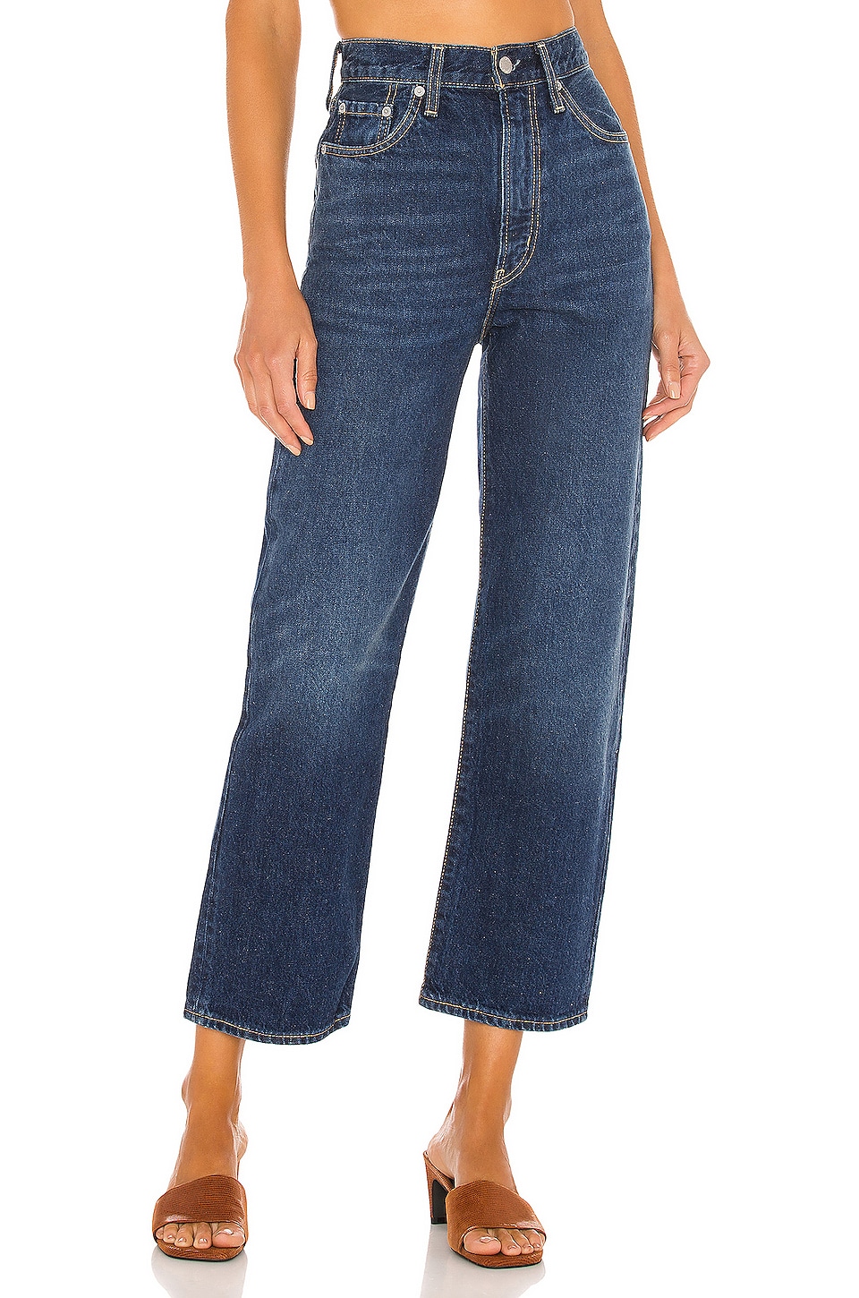 LEVI'S Wellthread Ribcage Ankle Jean in Ground Swell | REVOLVE