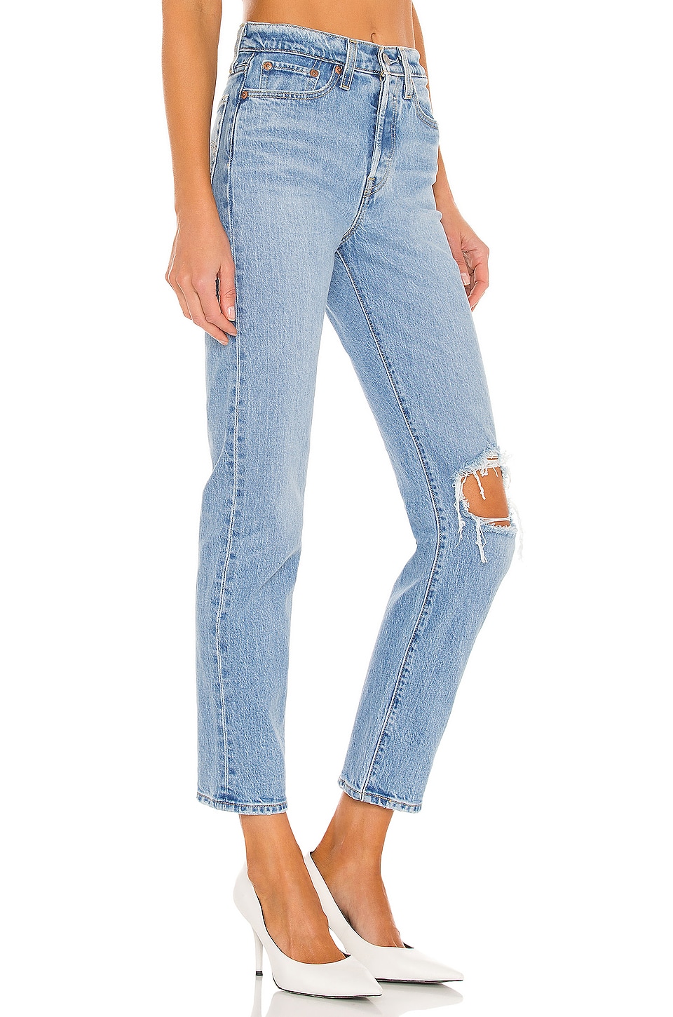 Shop Levi's Wedgie Straight Ankle In Tango Fray