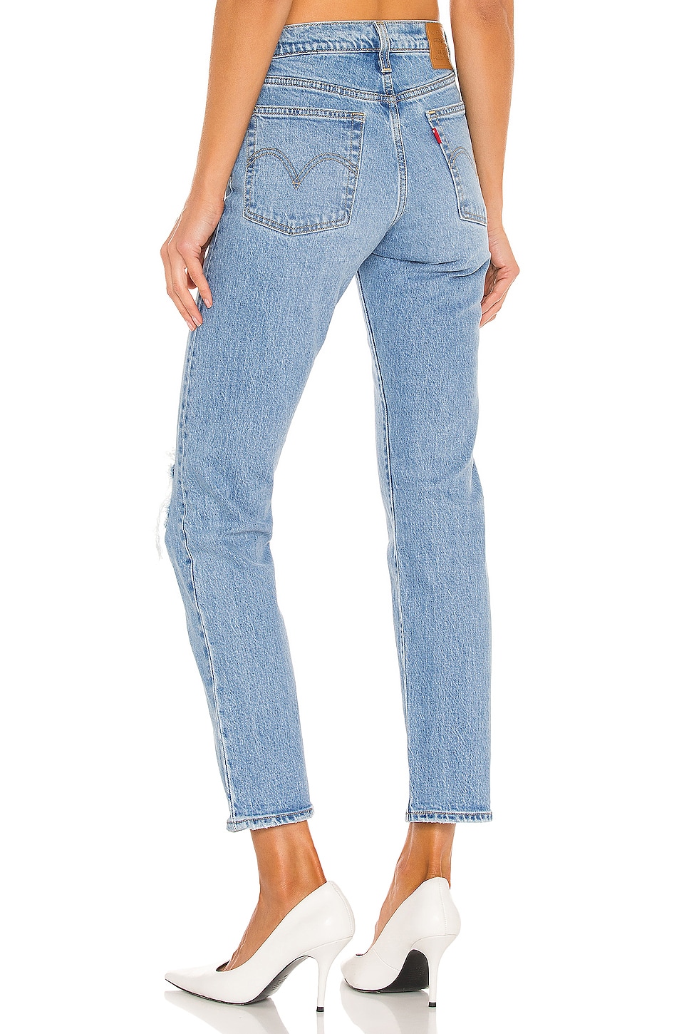 Shop Levi's Wedgie Straight Ankle In Tango Fray