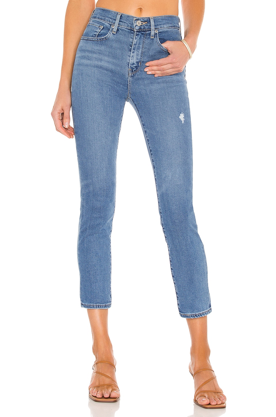 LEVI'S 724 High Rise Straight Crop in Rio Top Line | REVOLVE