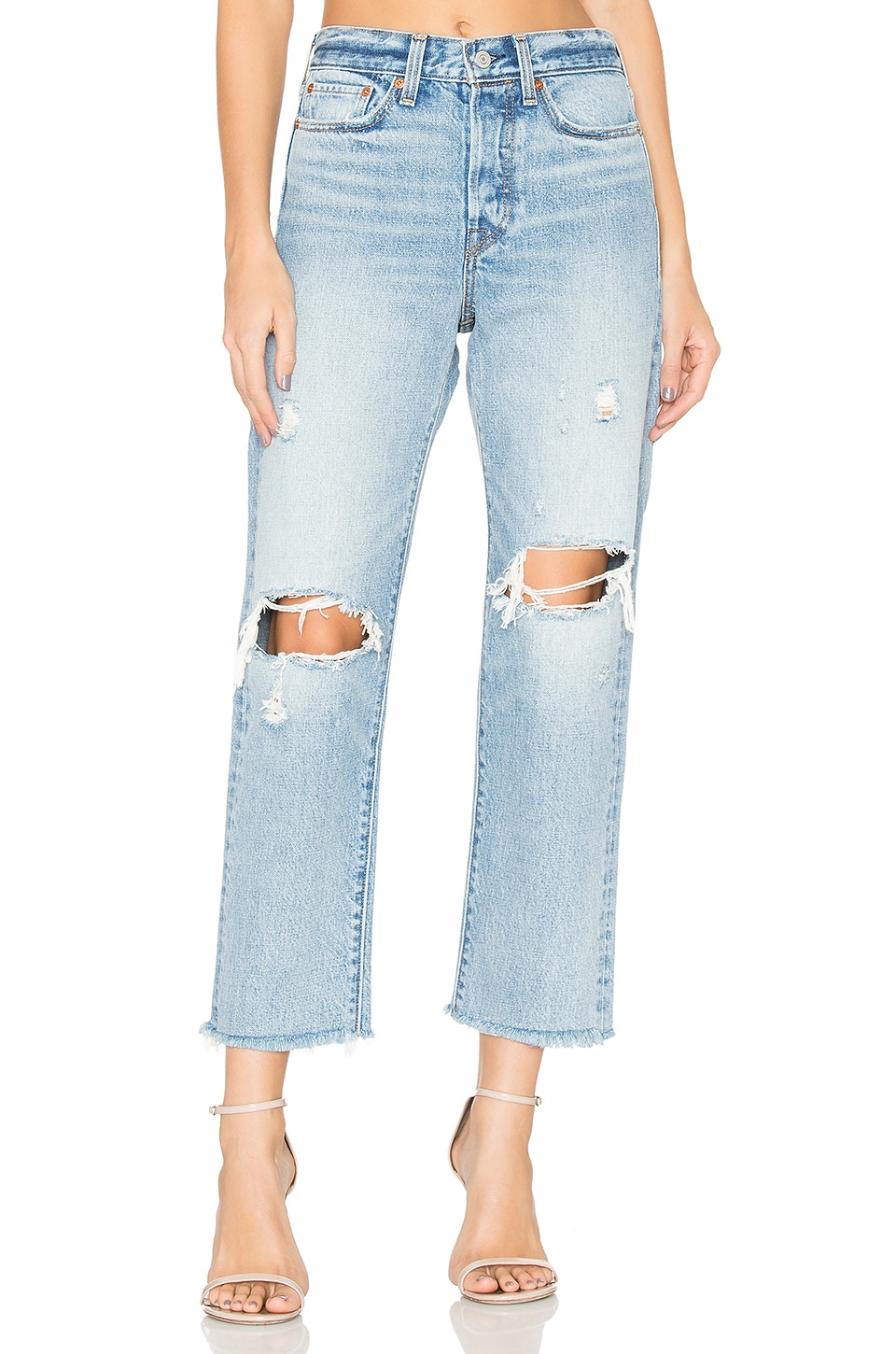 levi's wedgie selvedge straight jeans in lost inside