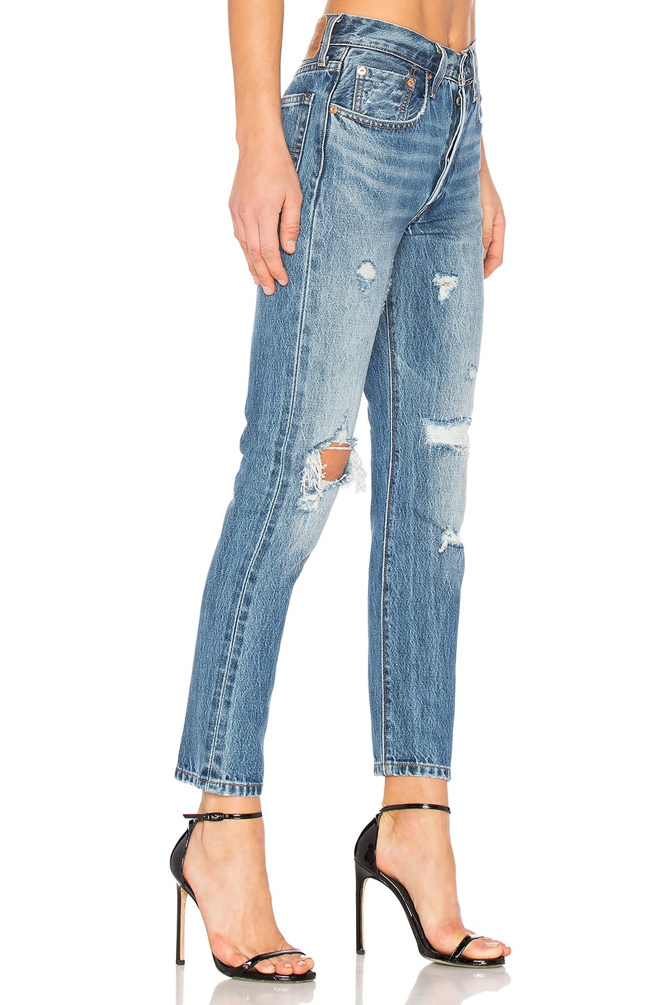 2 Stores In Stock: LEVI'S 501® Selvedge Skinny Jeans In Pacific Ocean ...