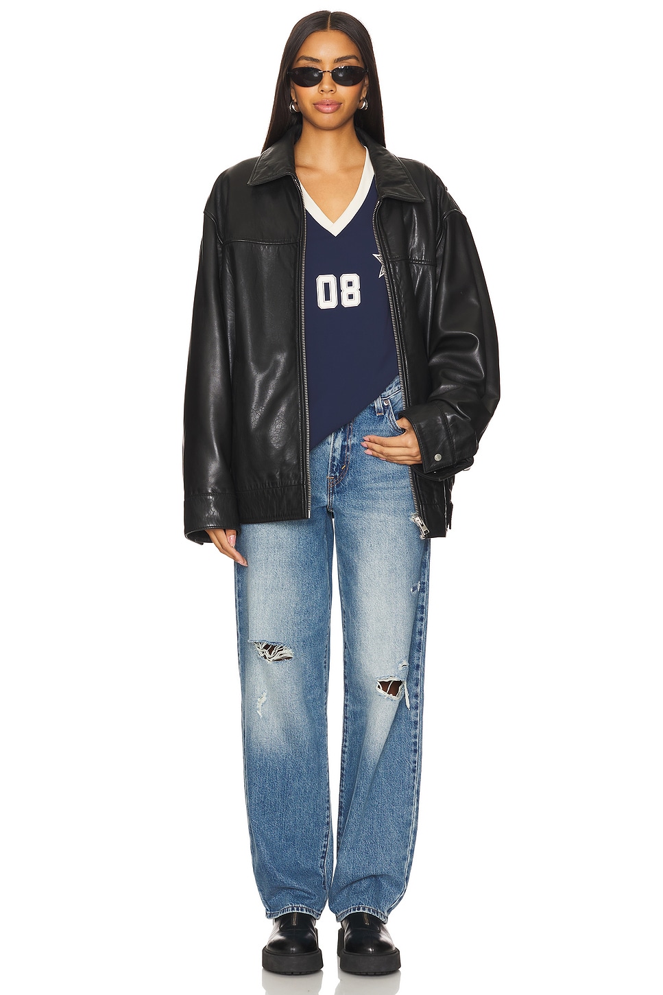 Baggy Dad Straight Jeans - Thumbnail 5