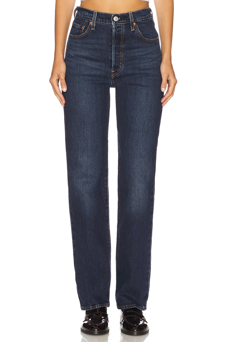 オーダー・リクエストページ LEVI'S Ribcage Full Length Jeans in Apply Now | REVOLVE