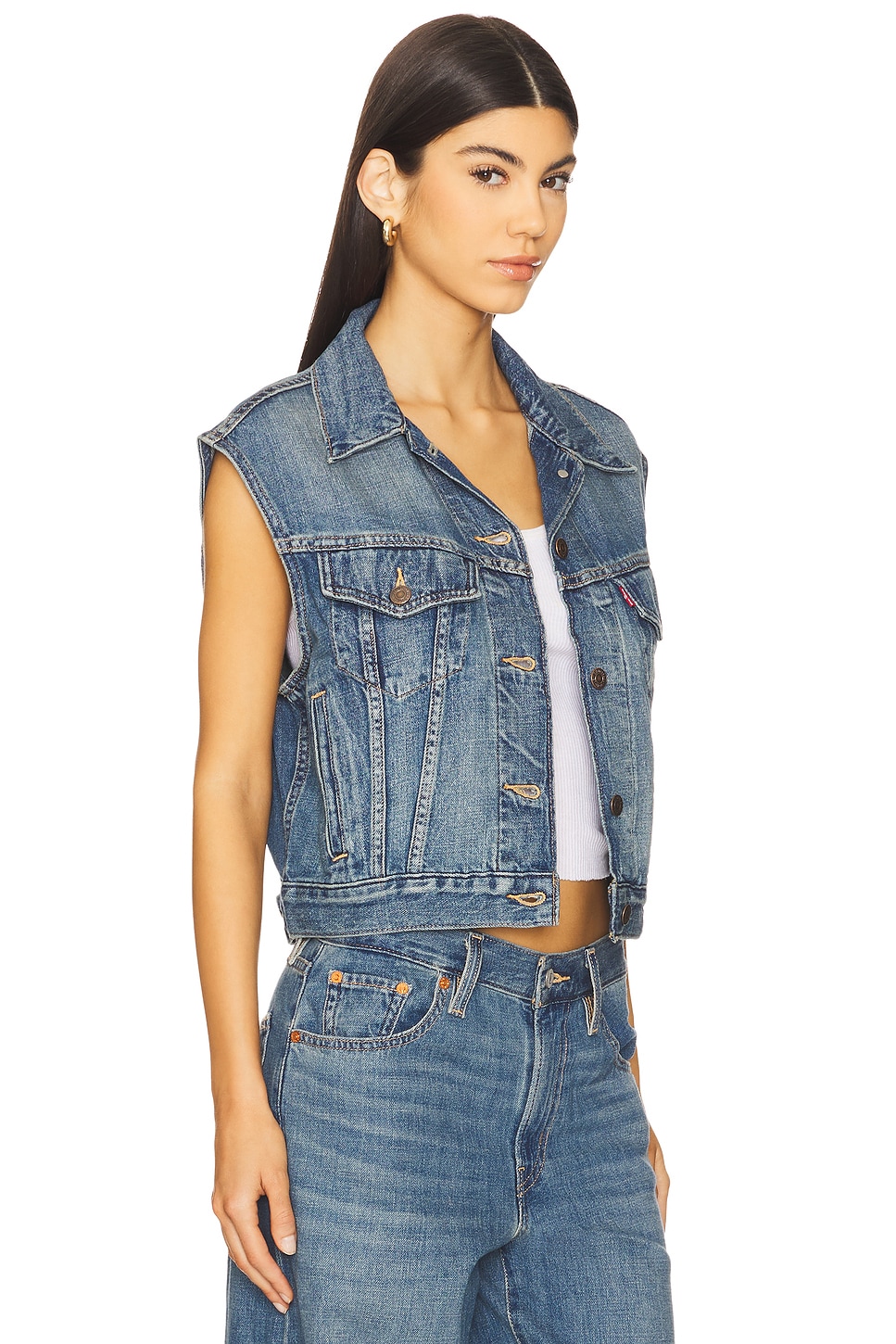 Flaxing LEVI'S Shrunken 90s Vest in Stop Flaxing Vest | REVOLVE