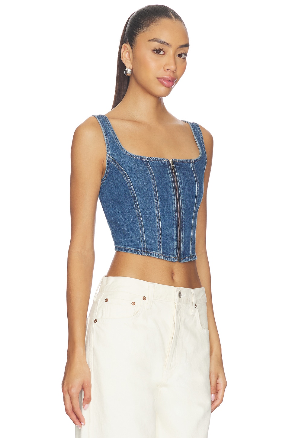 Seamed Zip Bustier - thumbnail 3