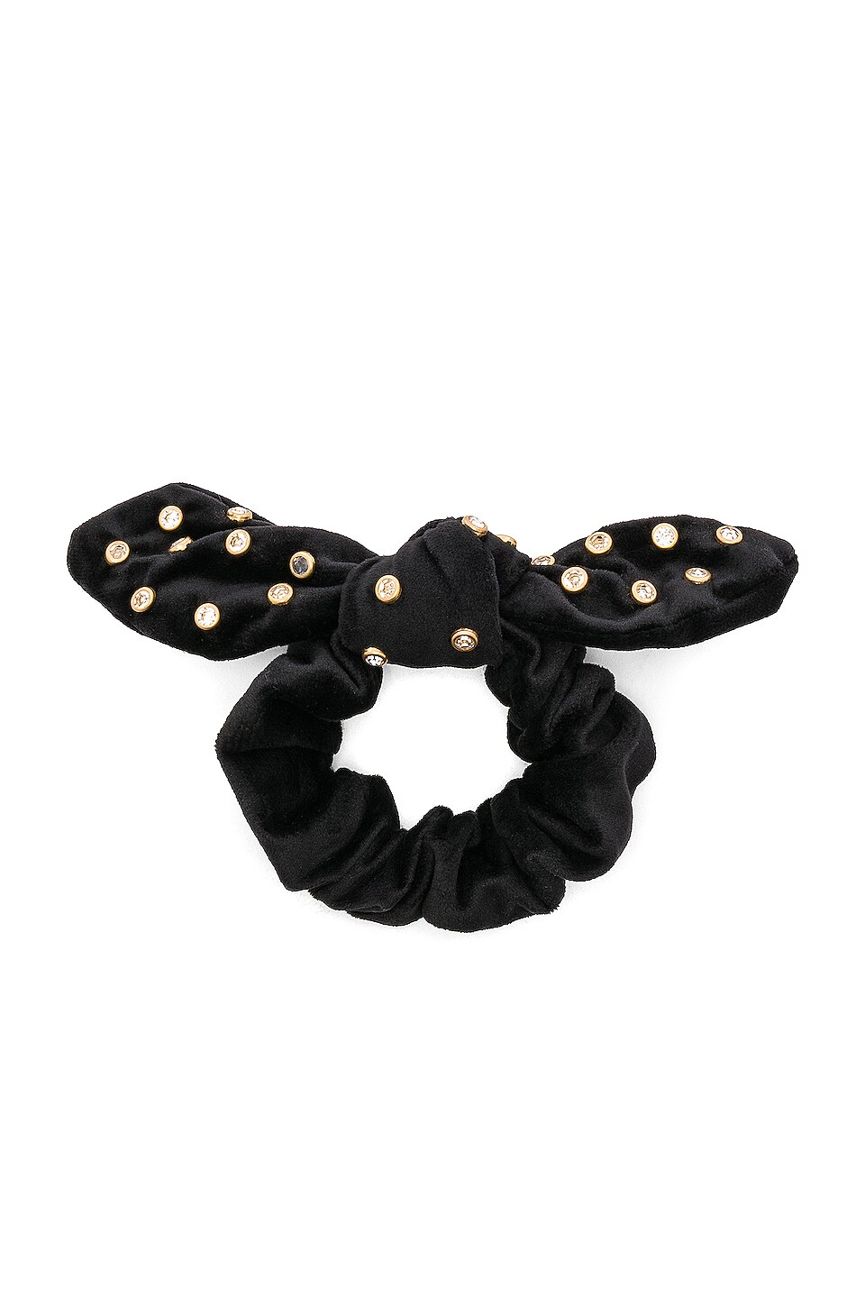 Lele Sadoughi Crystal Scrunchie in Black Crystal