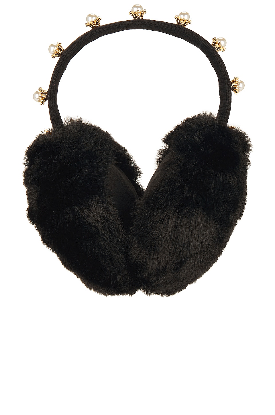 Lele Sadoughi Pearl Starburst Earmuffs in Jet