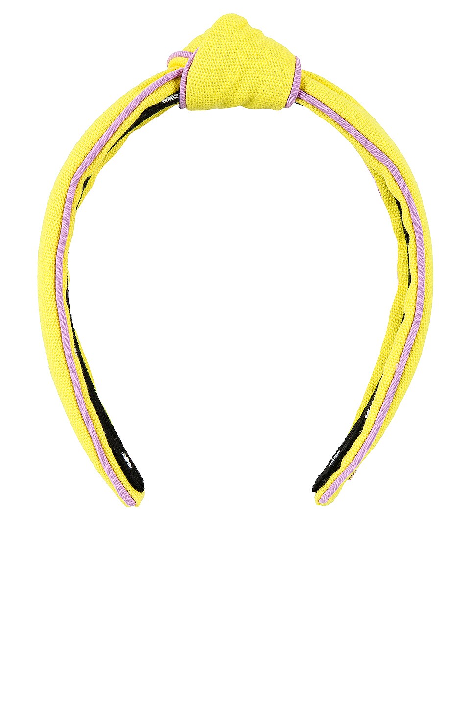 Lele Sadoughi Piping Trim Slim Knotted Headband in Canary Yellow