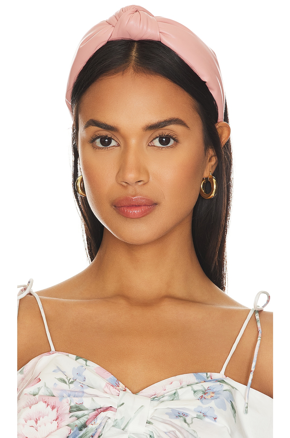 T.B.B.C. x Lele Sadoughi Knotted Headband (Women) - Hamptons Hot Pink Velveteen with Bow Charms main image 0