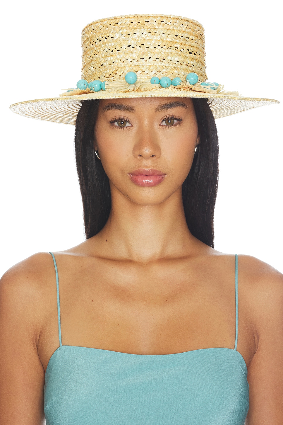 Poms Straw Hat