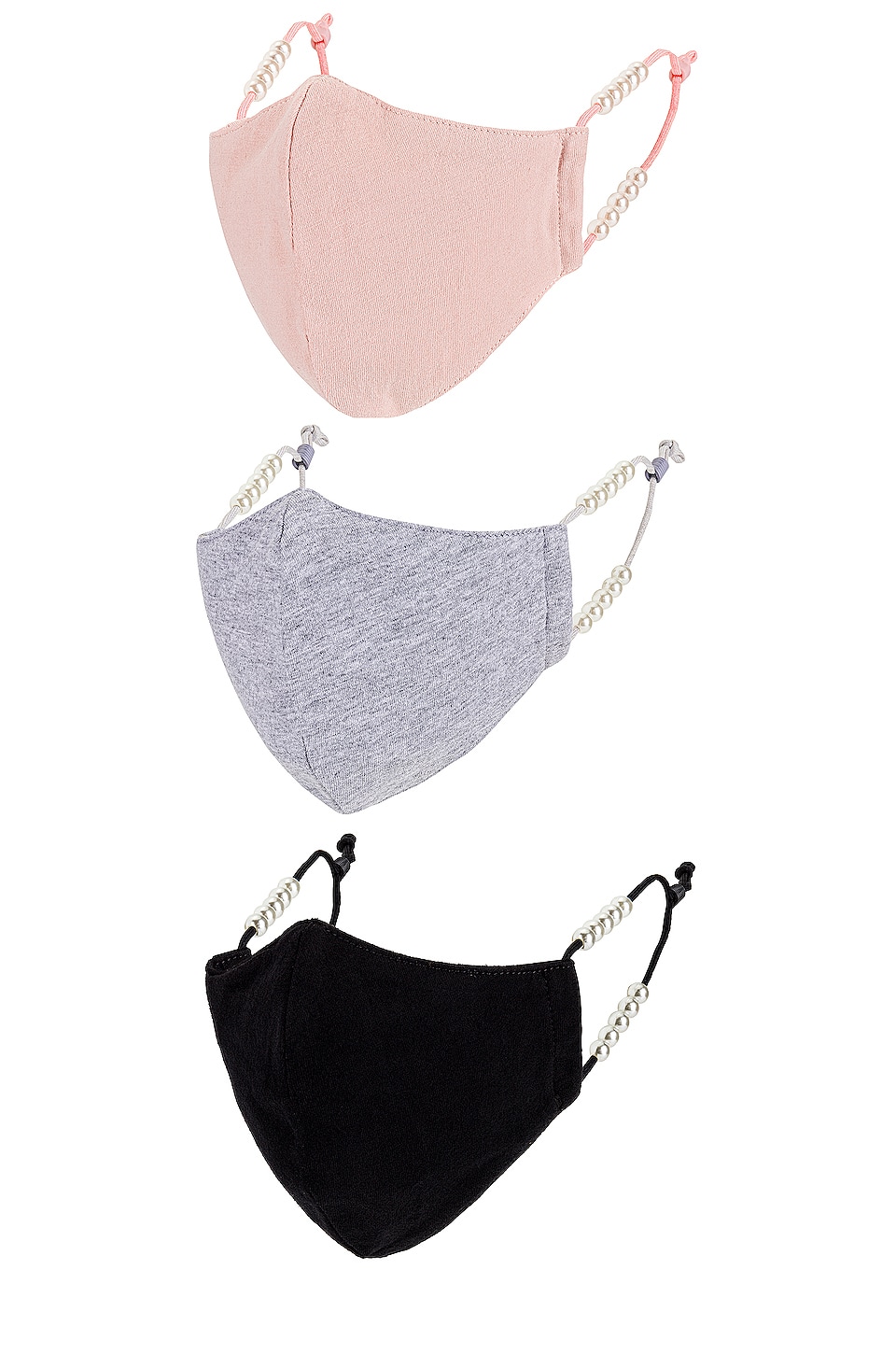Lele Sadoughi Set Of 3 Face Masks in Classic Pearl