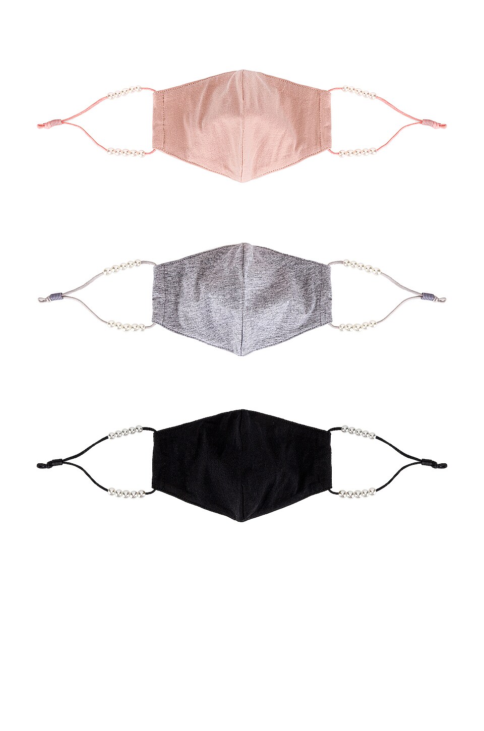 Lele Sadoughi Set Of 3 Face Masks in Classic Pearl