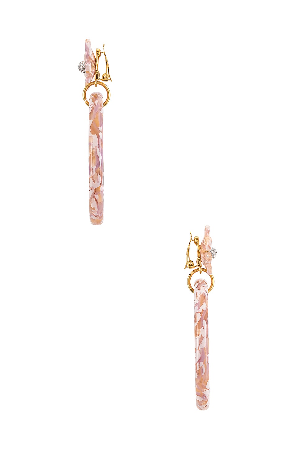 Lele Sadoughi Flower Hoop Earring in Blush