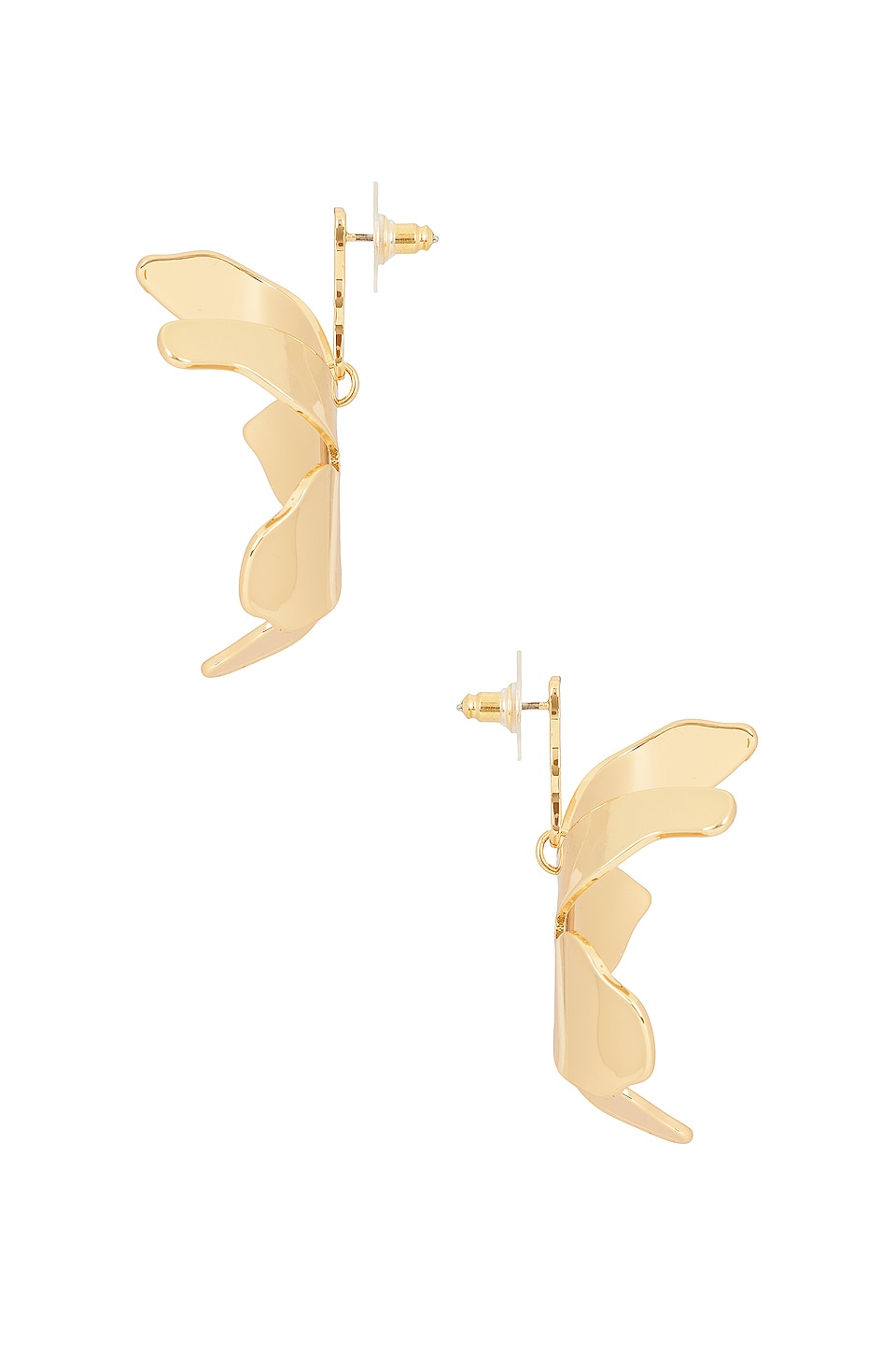 Lele Sadoughi Metal Paper Lily Earrings in Gold