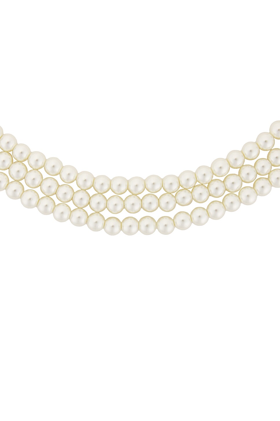 Triple Pearl Strand Necklace