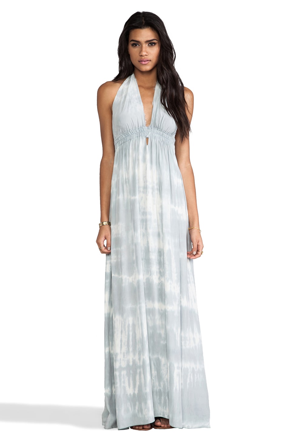 LoveShackFancy Love Shack Fancy Love Maxi Dress in Blue Grey Fall Tie ...